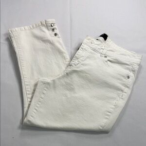 Nine West White Denim Capris Classic‎ Style